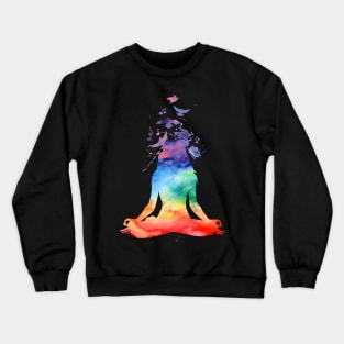 Image: Watercolor, Meditation, Yoga Crewneck Sweatshirt